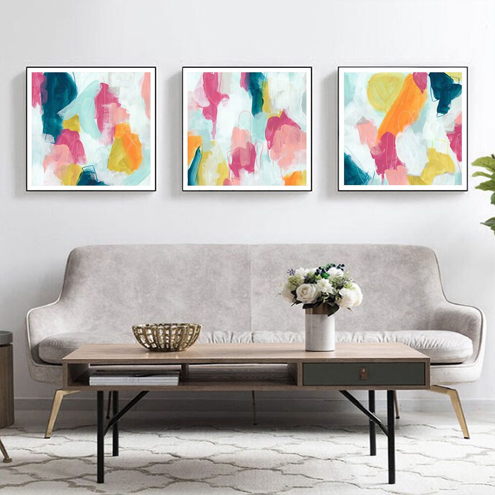 Colourful 3 Sets Black Frame Canvas Wall Art Price