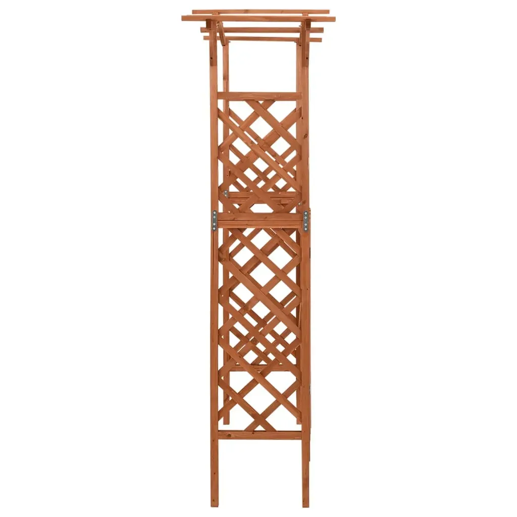 Pergola with Gate 116x40x204 cm Solid Firwood Price