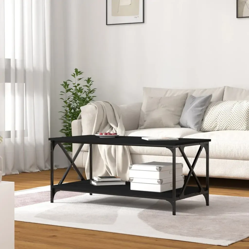 Coffee Table Engineered Wood and Iron Price
