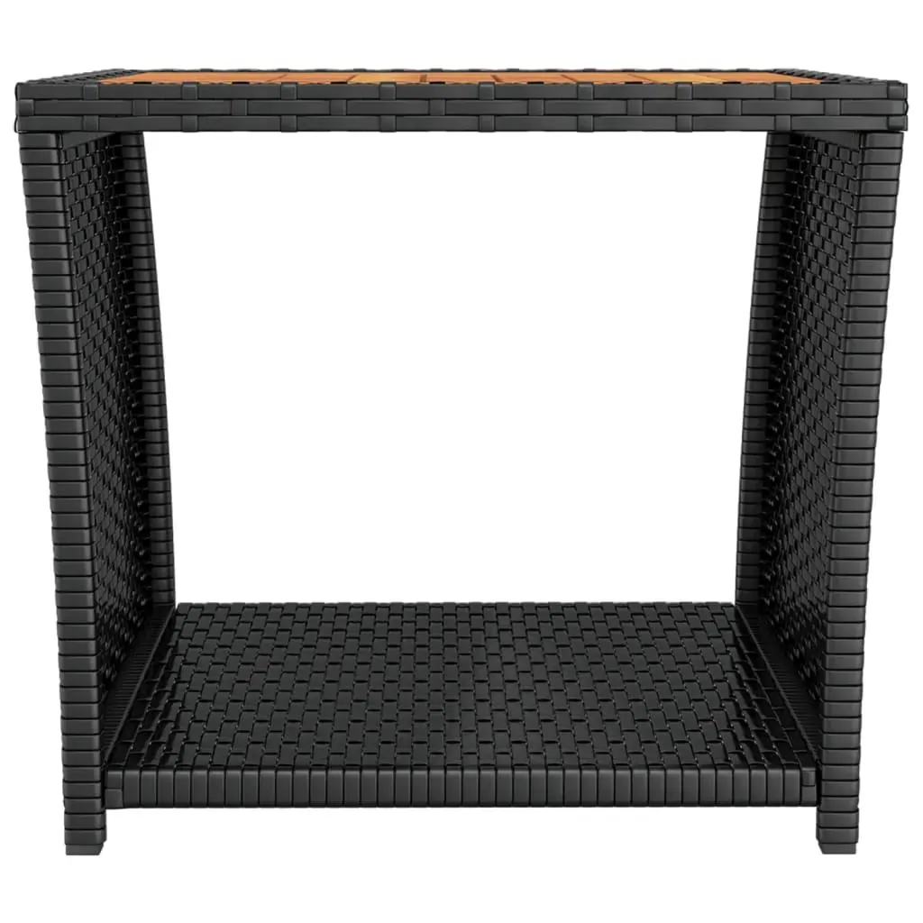 Tea Table with Wooden Top Poly Rattan Price