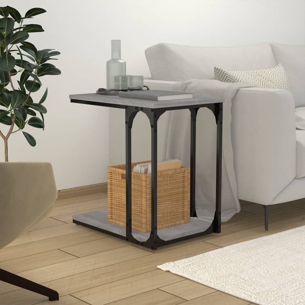 Side Table Black 50x35x52 cm Engineered Wood Price