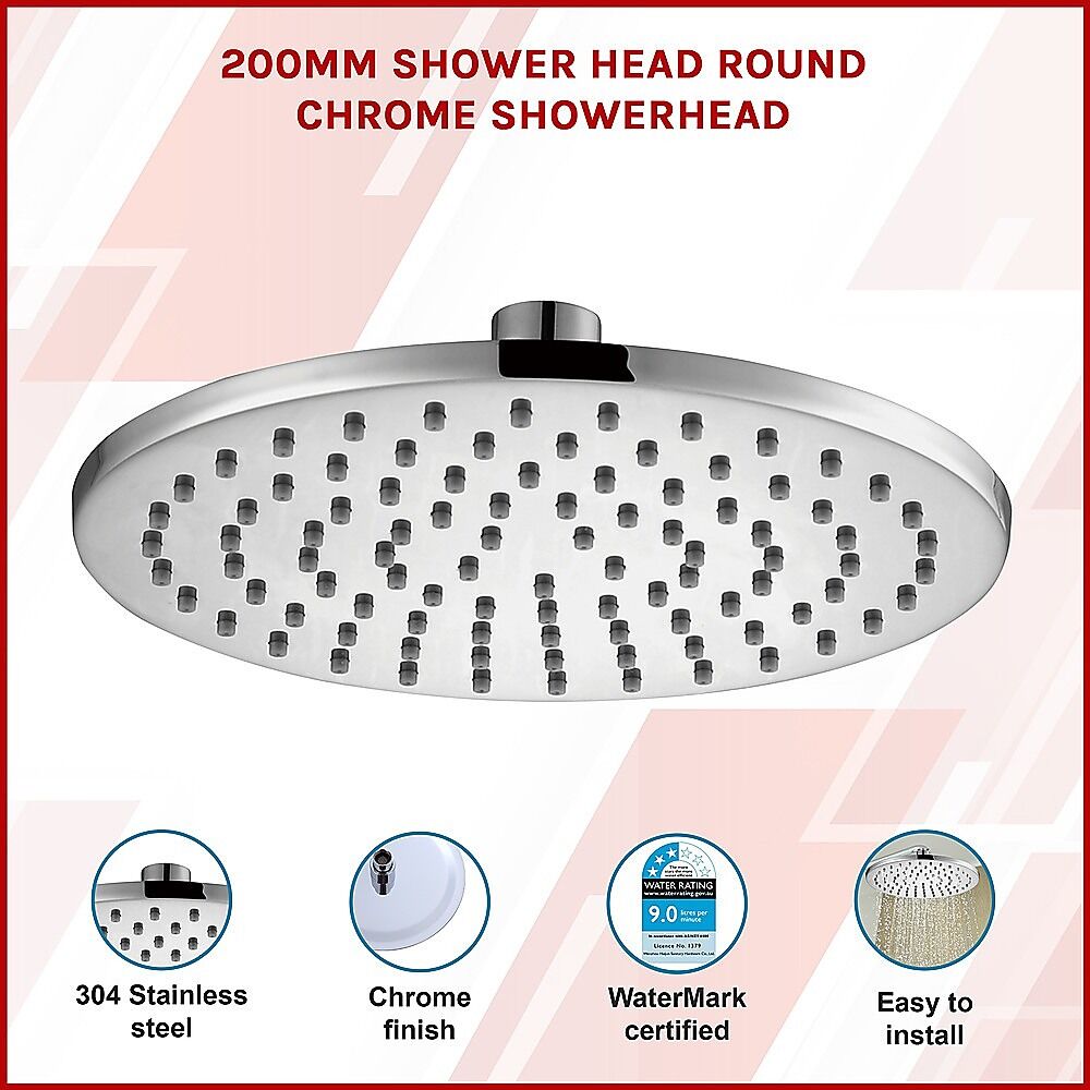 200mm Shower Head Round Chrome Showerhead Price