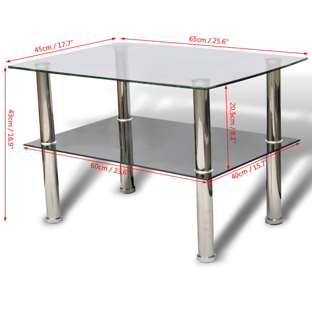 Coffee Table Glass 2 Tiers Price
