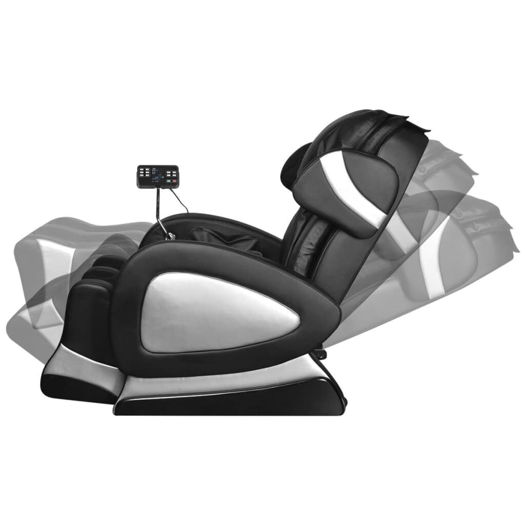 Massage Chair with Super Screen Black Faux Leather Price