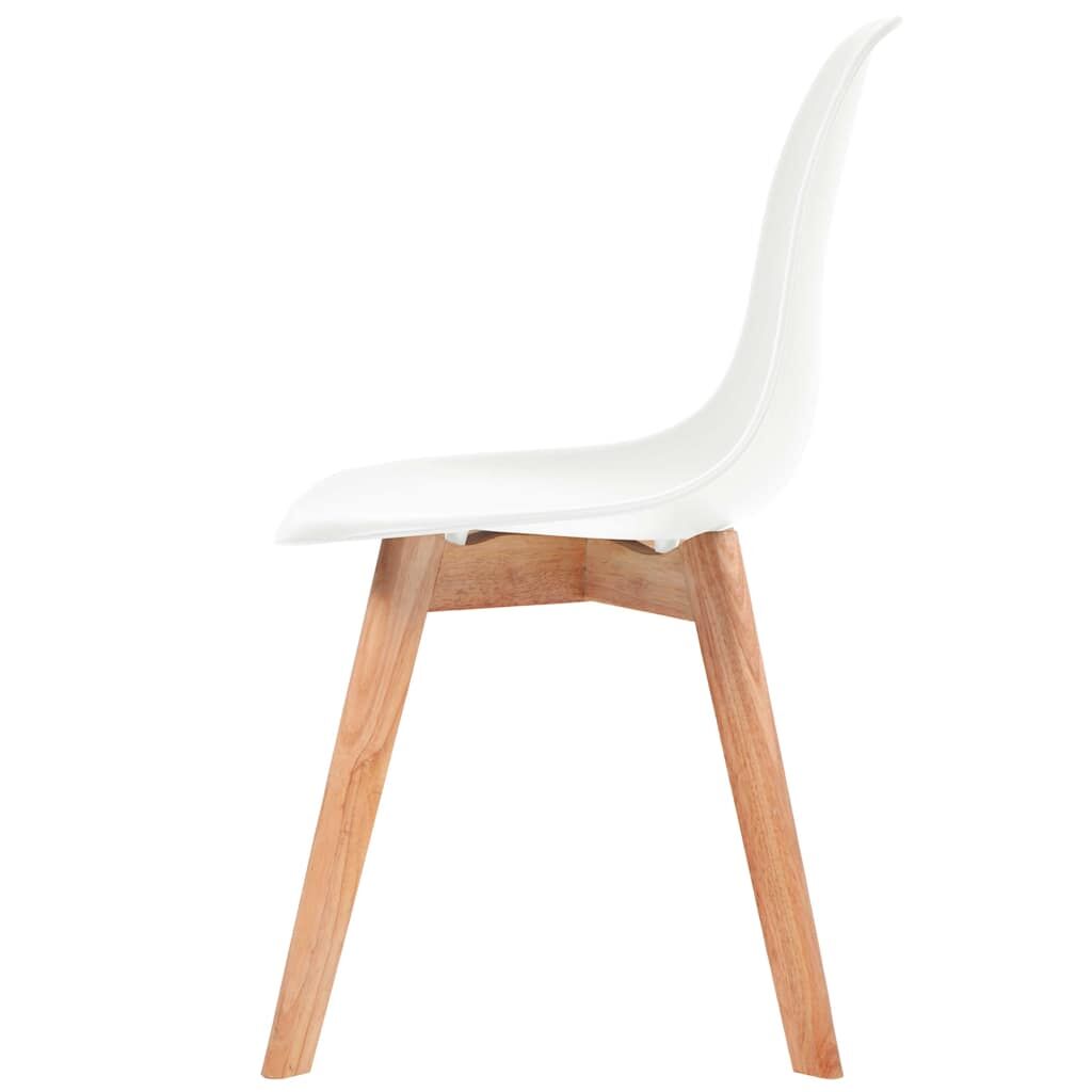 Dining Chairs 6 pcs White Plastic Price