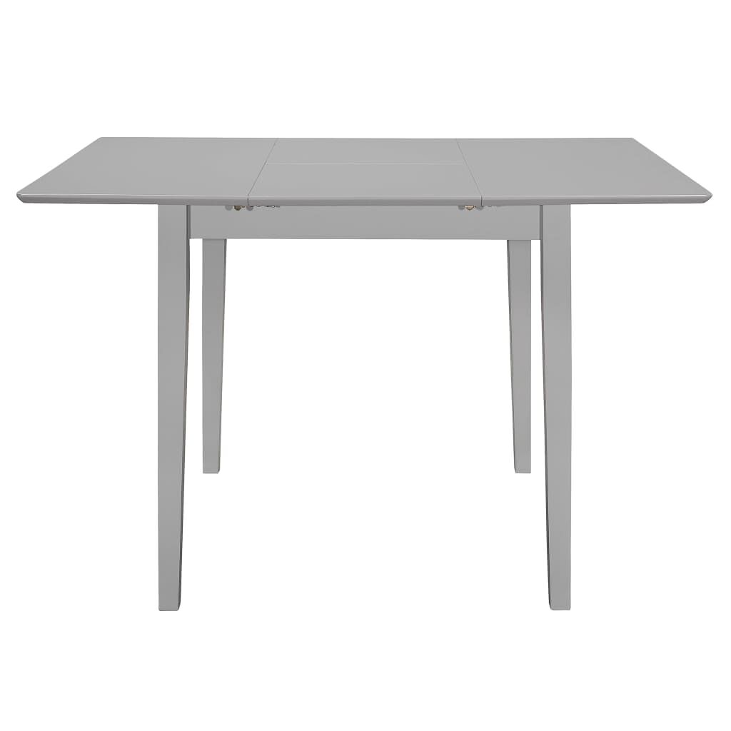 Extendable Dining Table Grey (80-120)x80x74 cm MDF Price