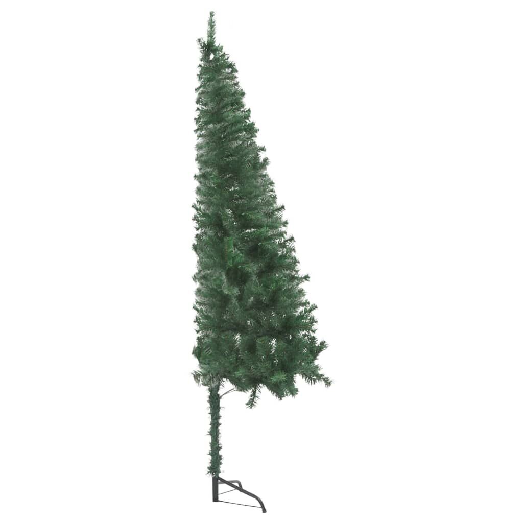Corner Artificial Pre-lit Christmas Tree Green 150 cm PVC Price