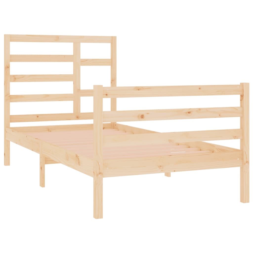 Bed Frame without Mattress Solid Wood 90x190 cm Price