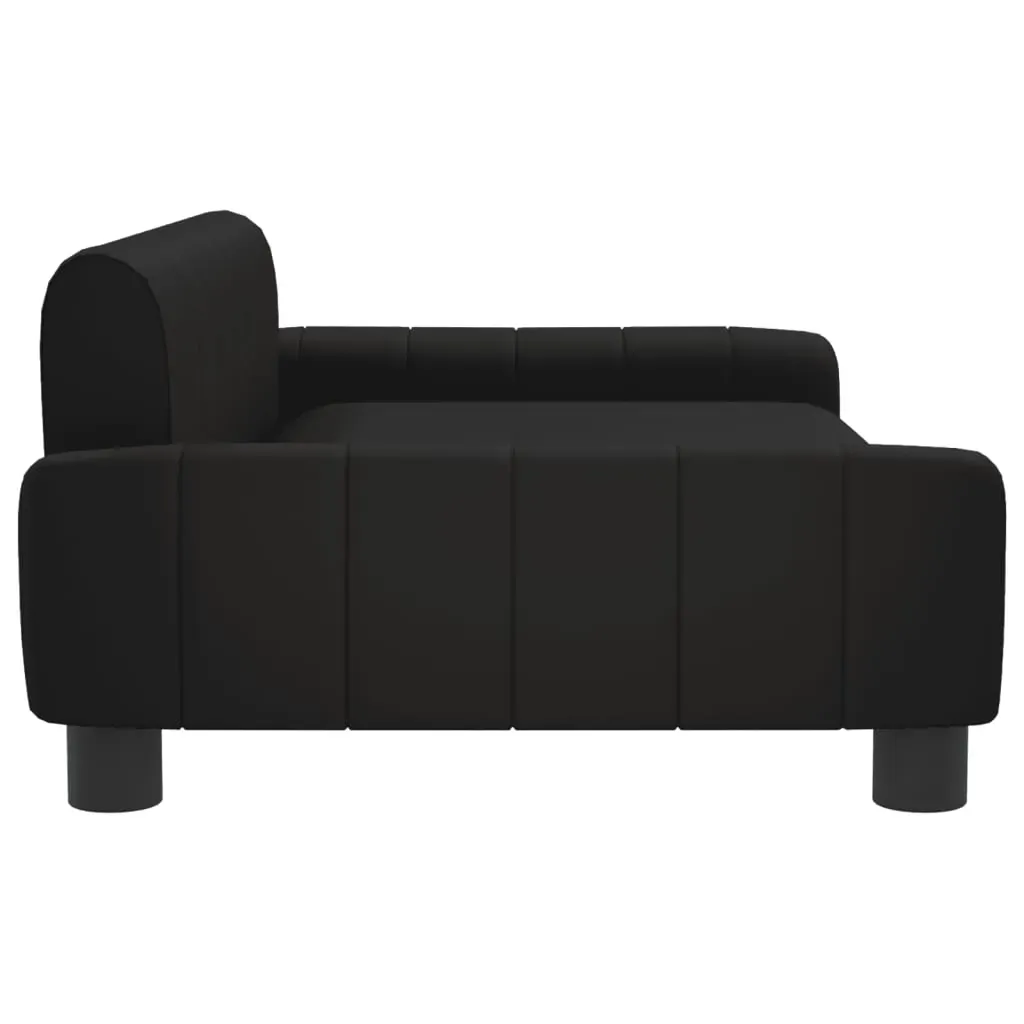 Kids Sofa Black 90x53x30 cm Faux Leather Price