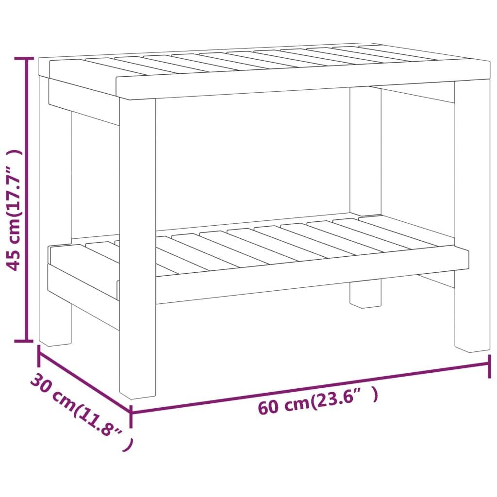 Bathroom Side Table 50x40x45 cm Solid Wood Teak Price