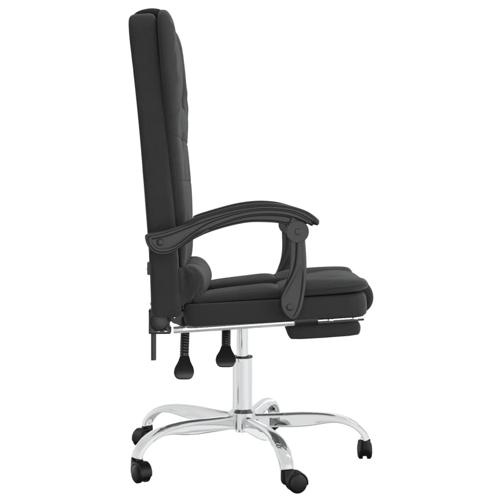 Massage Reclining Office Chair Black Faux Leather Price