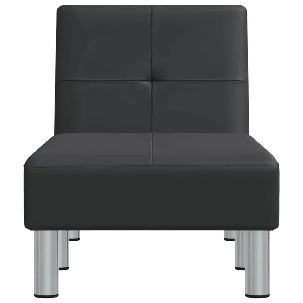 Chaise Longue Black Faux Leather Price