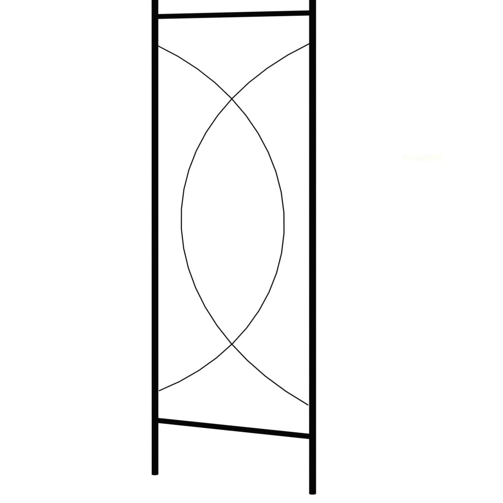 Garden Arch Black 150x34x240 cm Iron Price