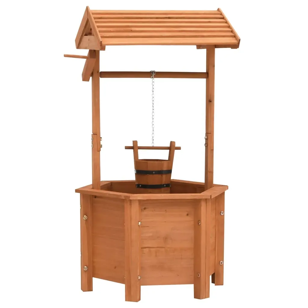Garden Wishing Well Planter 40x40x84 cm Firwood Price