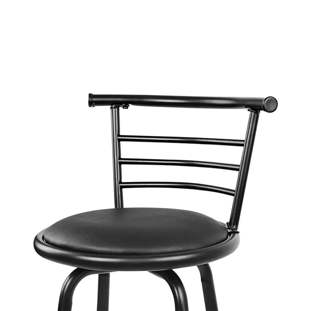 PU Leather Bar Stools - Black and Steel Price