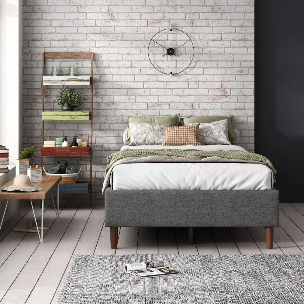 Bed Frame Mattress Foundation (Dark Grey) Price