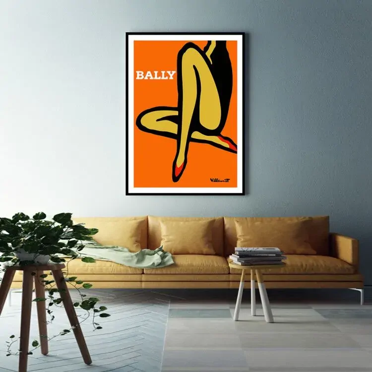 Orange Legs Black Frame Canvas Wall Art Price