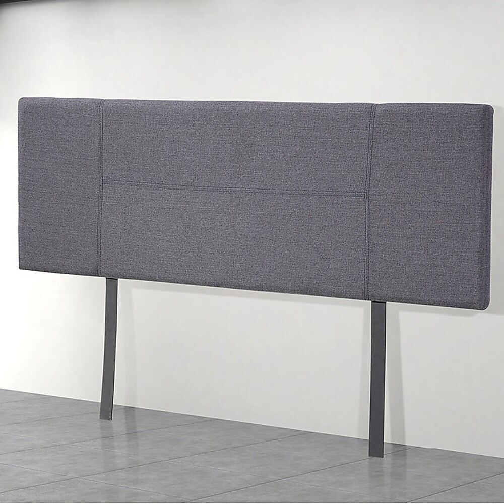 Linen Fabric King Bed Headboard Bedhead - Grey Price