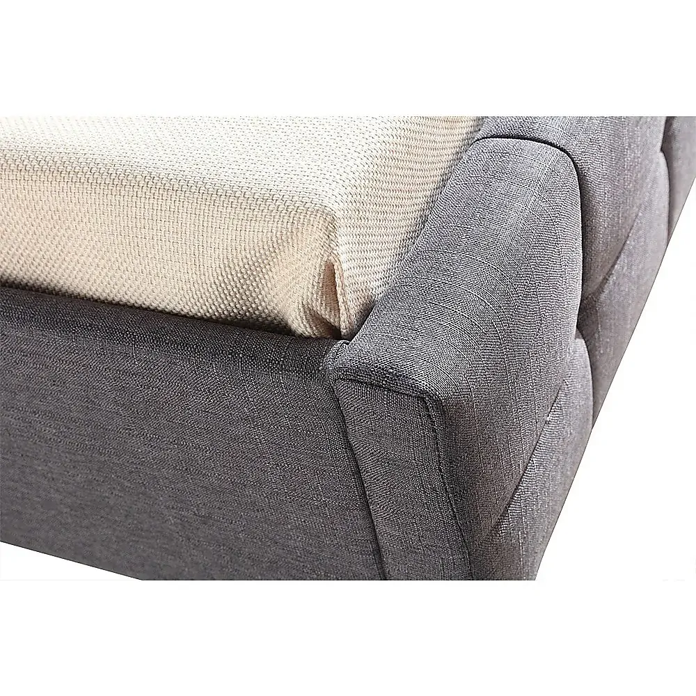 Clare King Single Fabric Deluxe Bed Frame Price