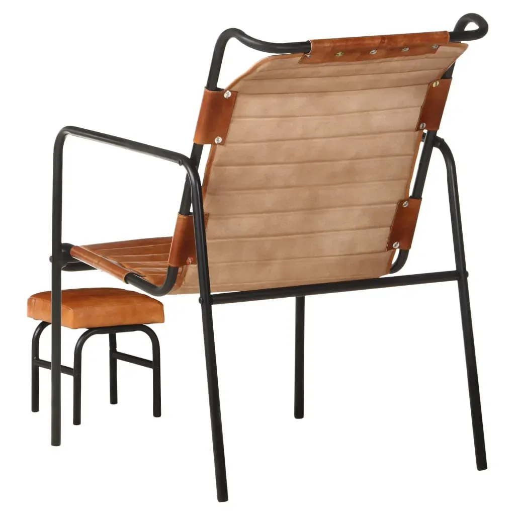 Relaxing Armchair with a Footrest Real Leather Price