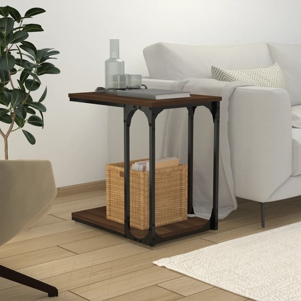 Side Table Black 50x35x52 cm Engineered Wood Price