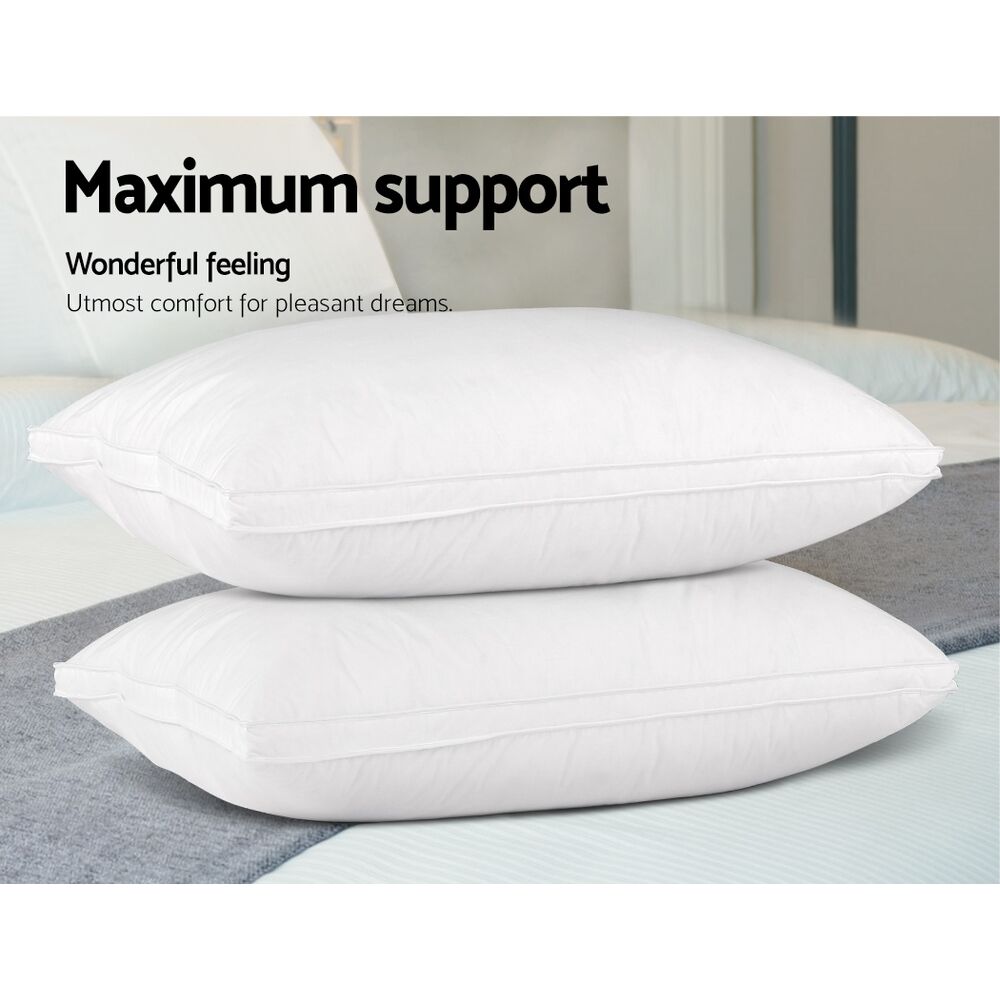 Giselle Bedding Goose Feather Down Pillow Luxury Twin Pack Price