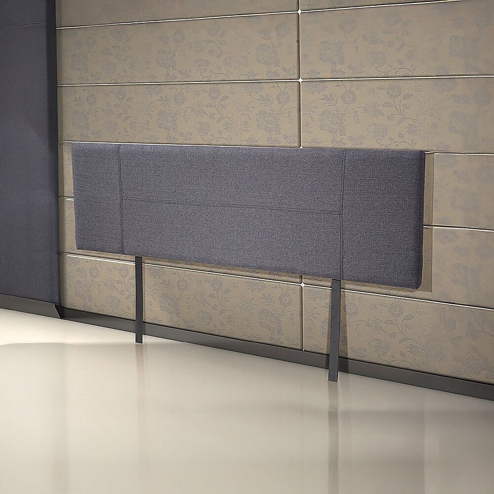 Linen Fabric King Bed Headboard Bedhead - Grey Price