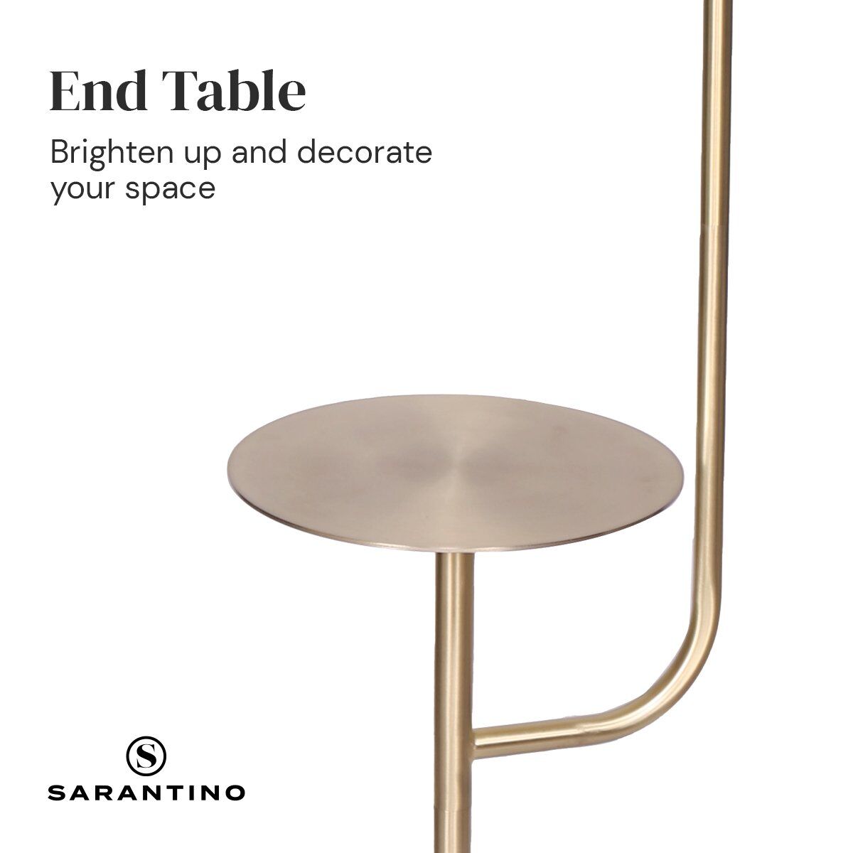 Sarantino Floor Lamp with Metal End Table Price
