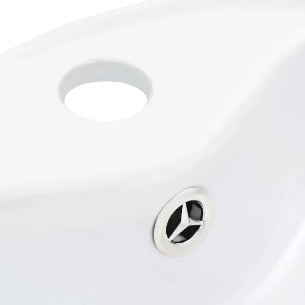 Wash Basin with Overflow 36x13 cm Ceramic White Price