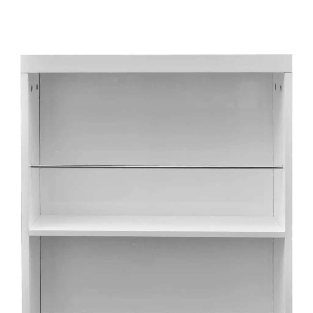 Bar Table MDF with Wine Rack High Gloss White Price