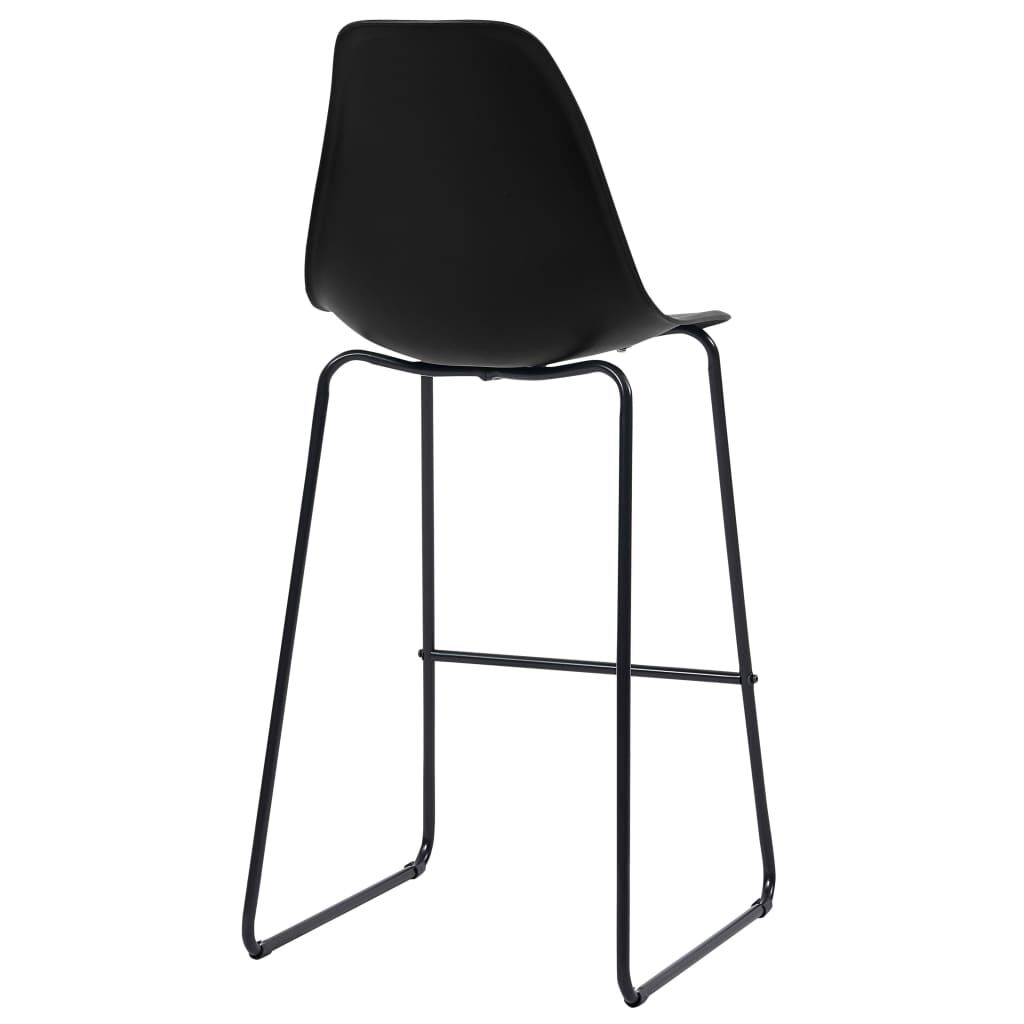 Bar Chairs 4 pcs Black Plastic Price