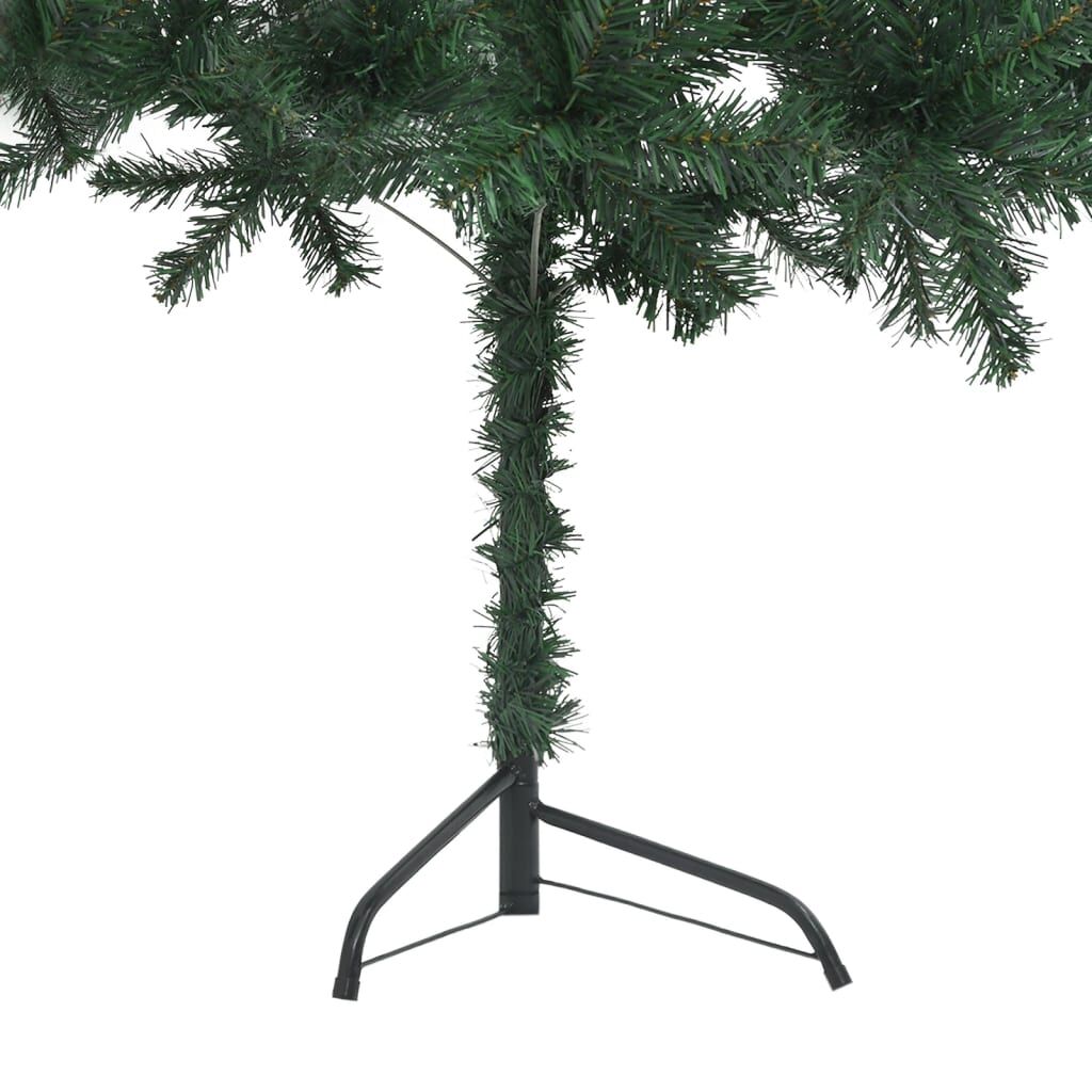 Corner Artificial Pre-lit Christmas Tree Green 150 cm PVC Price