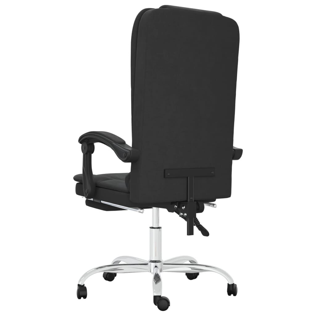 Massage Reclining Office Chair Black Faux Leather Price