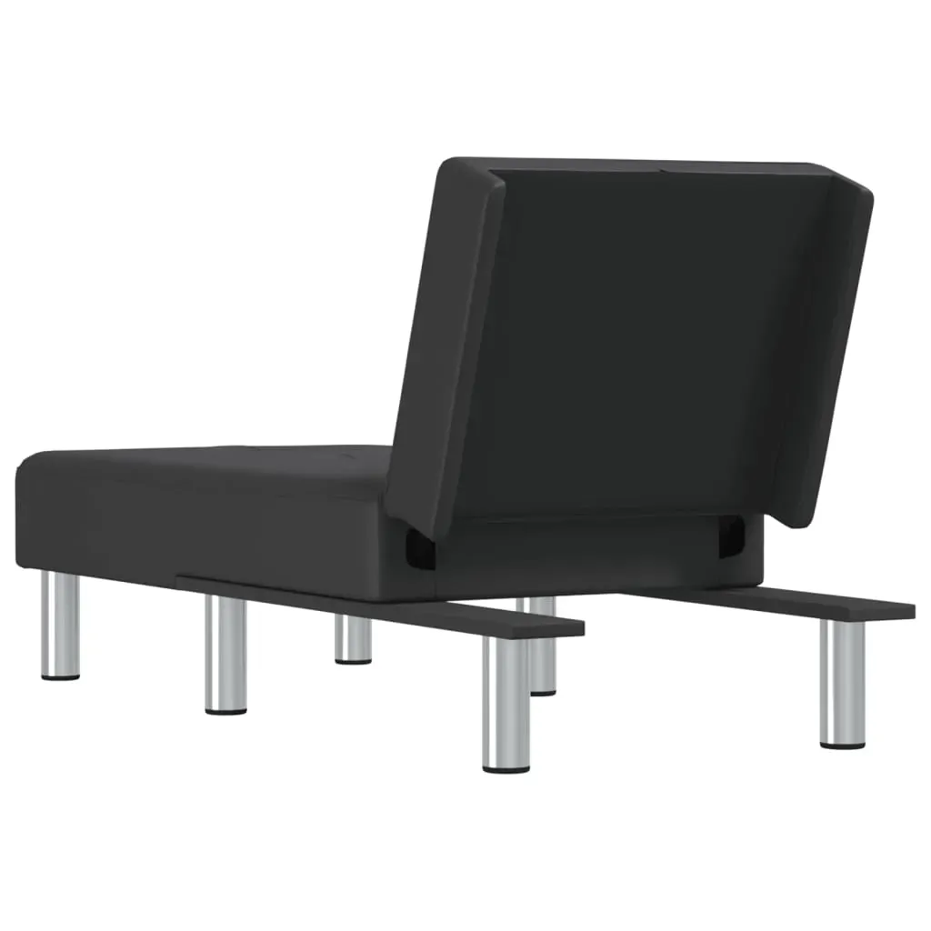 Chaise Longue Black Faux Leather Price