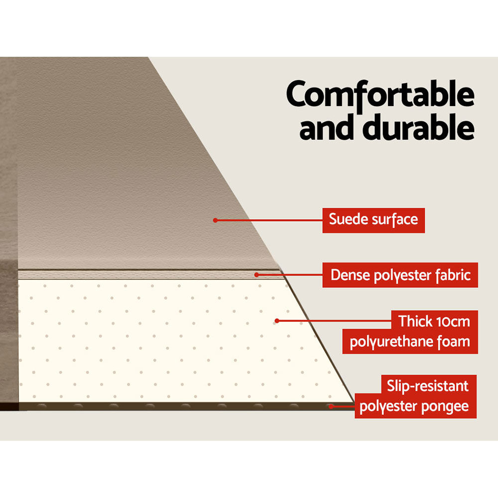 Weisshorn Self Inflating Mattress 10CM Camping Sleeping Mat Air Double Coffee Price
