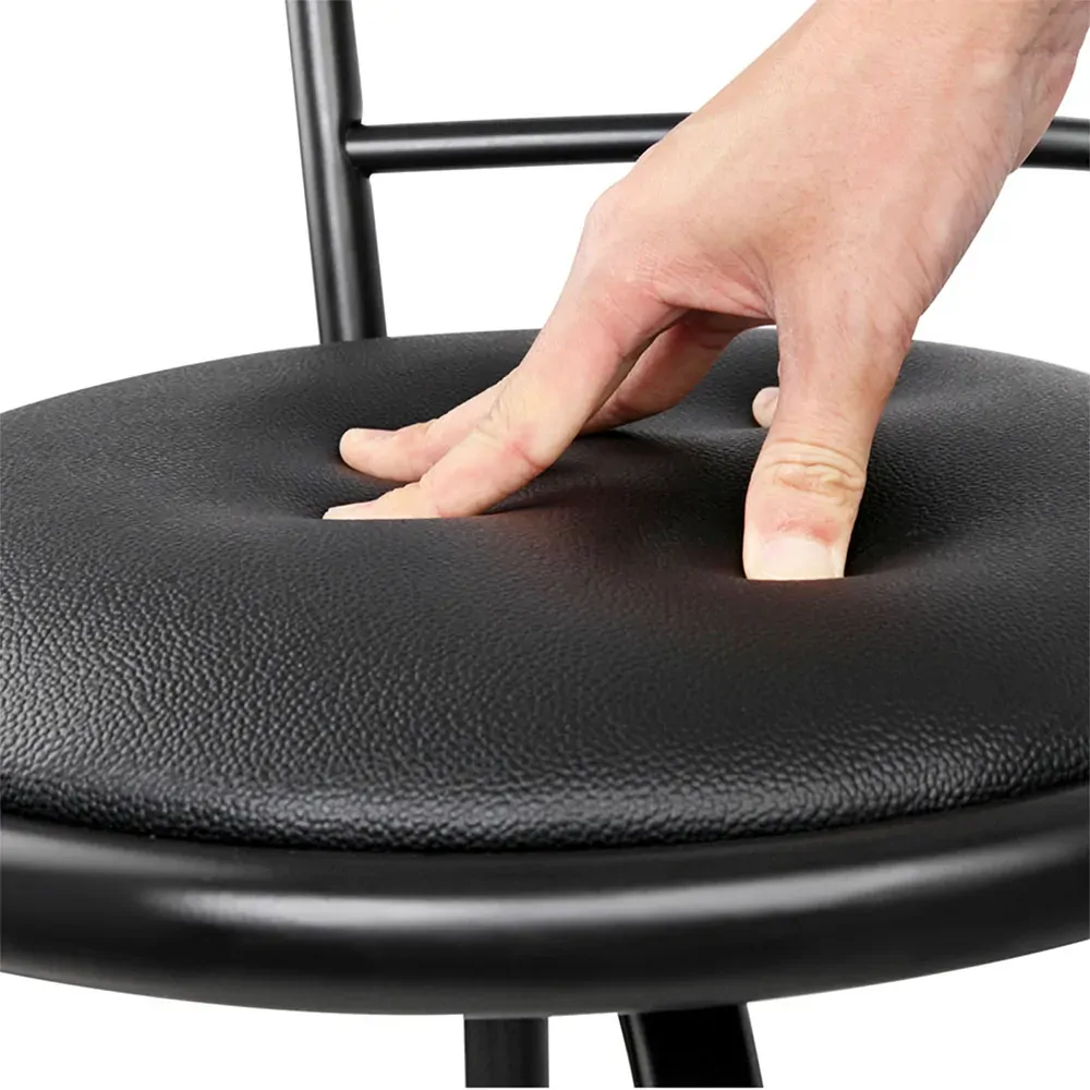 PU Leather Bar Stools - Black and Steel Price