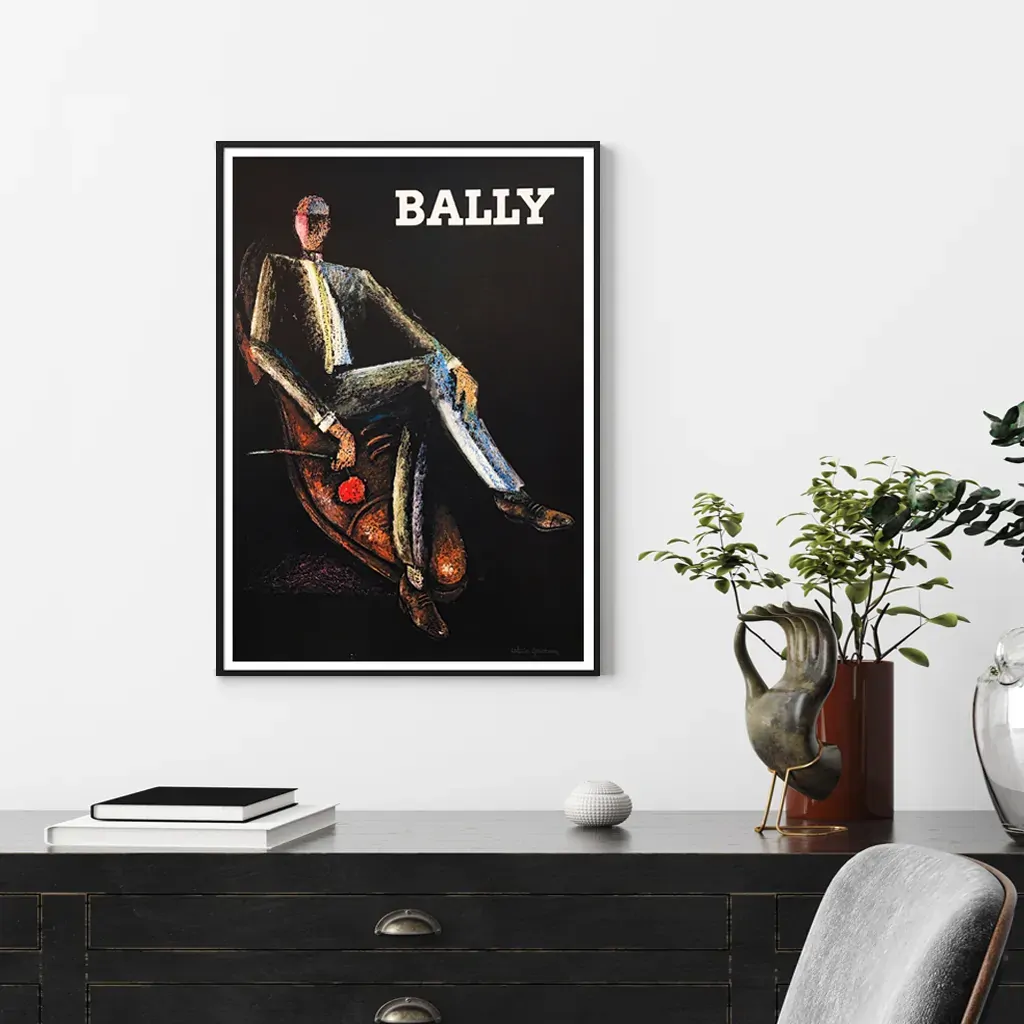 Bally Man & Woman 2 Sets Black Frame Canvas Wall Art Price