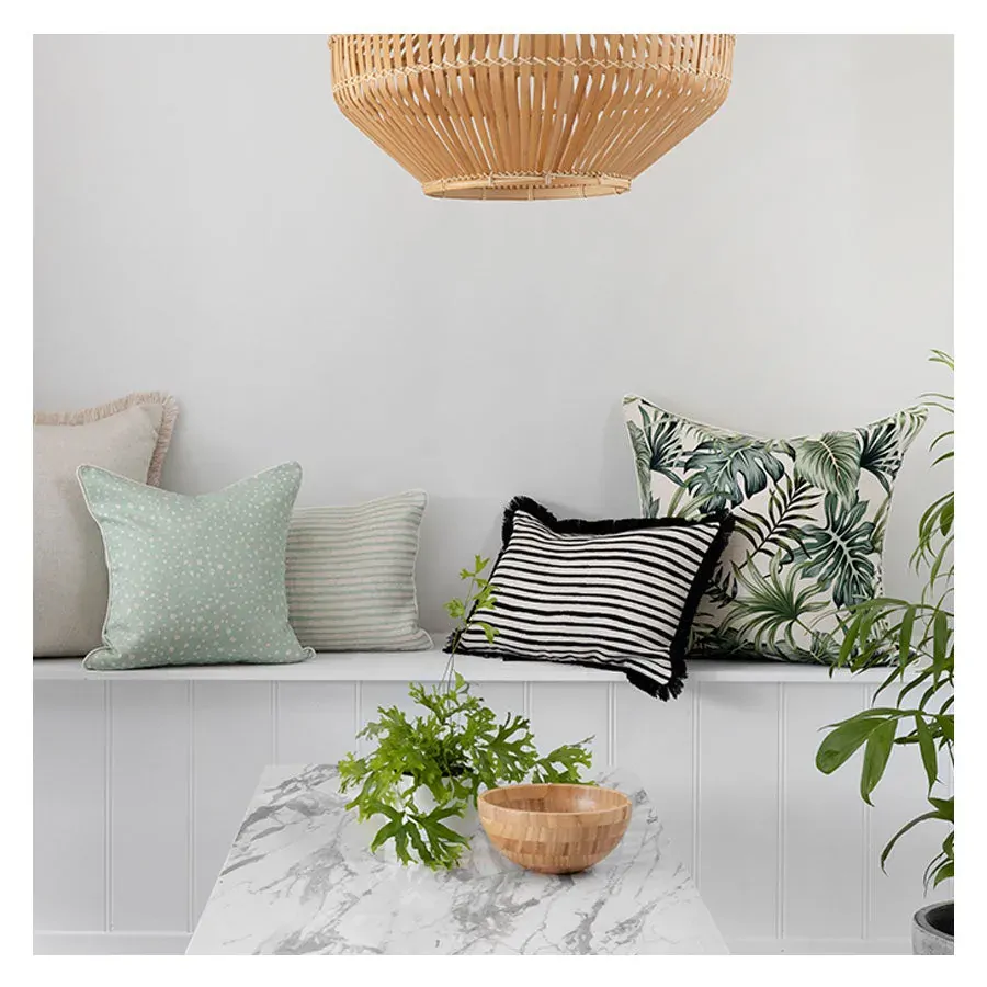 Cushion Cover-With Piping-Paint Stripes Pale Mint Price
