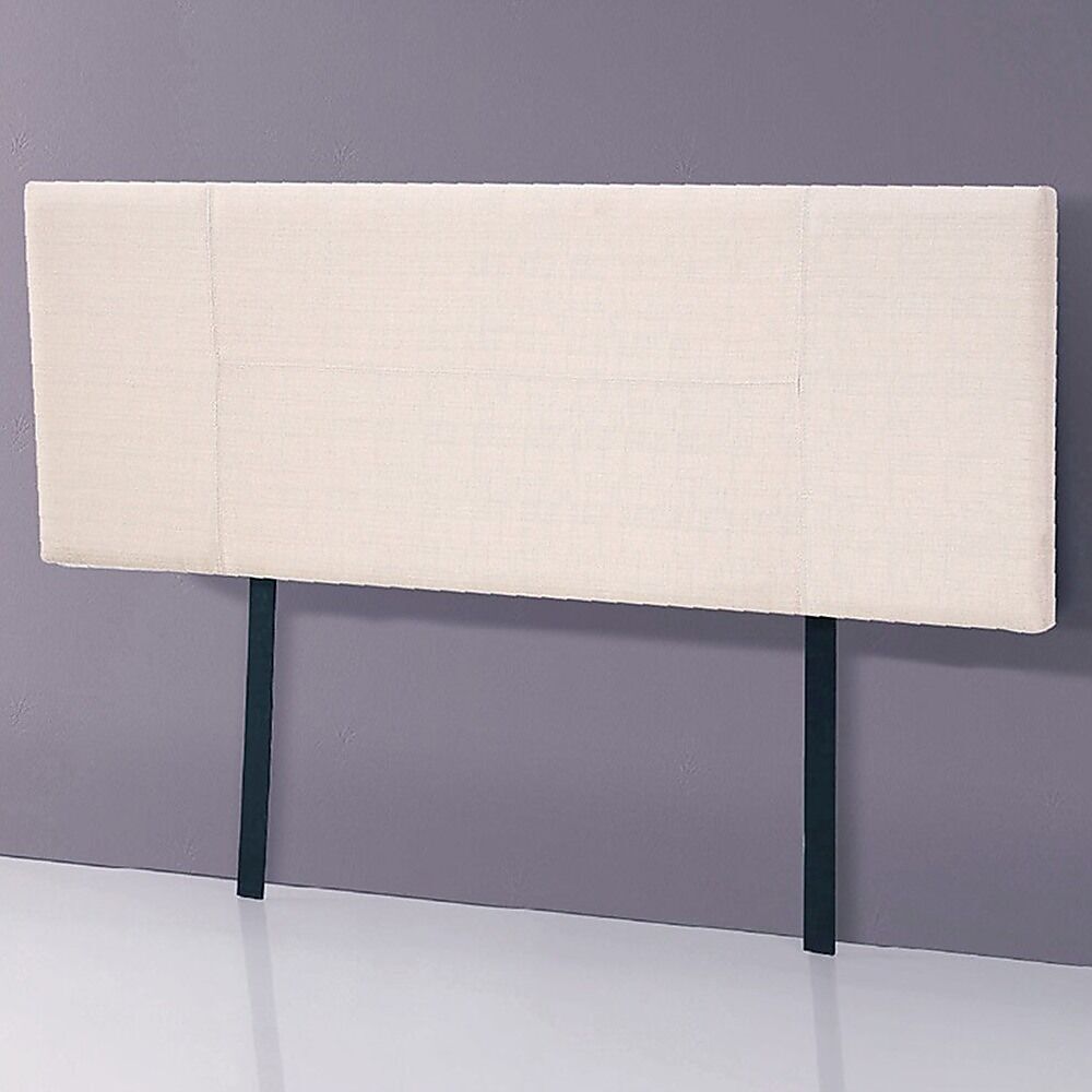 Linen Fabric King Bed Headboard Bedhead - Grey Price