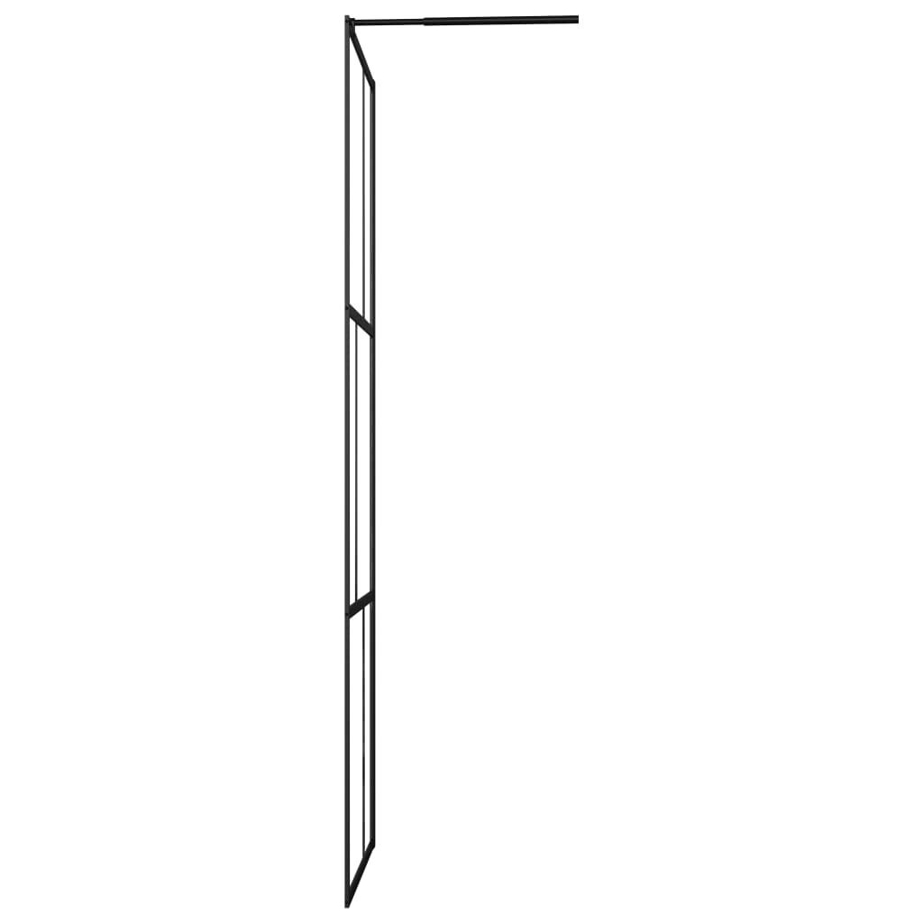 Walk-in Shower Wall with Tempered Glass Black Price