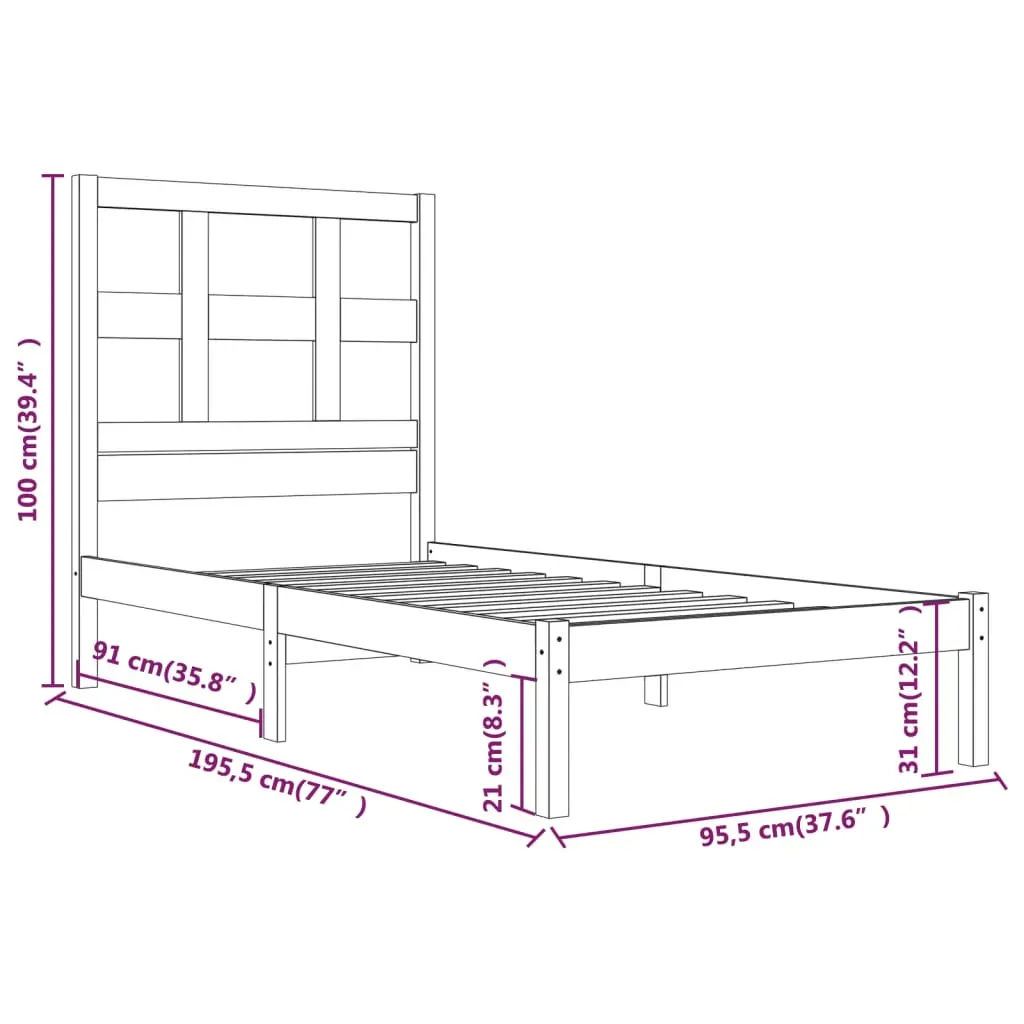 Glenroy Bed Frame Solid Wood Pine Price