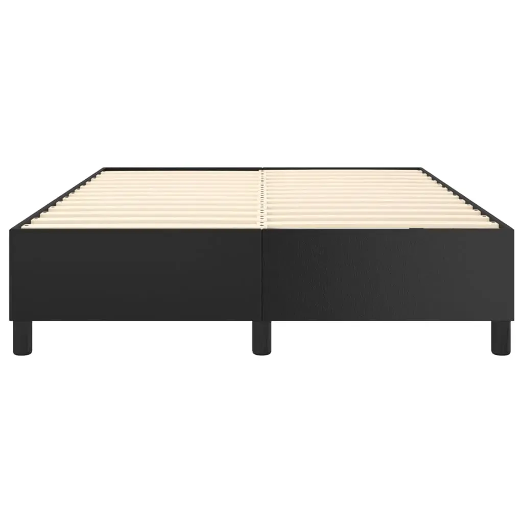 Box Spring Bed Frame Black Faux Leather Price