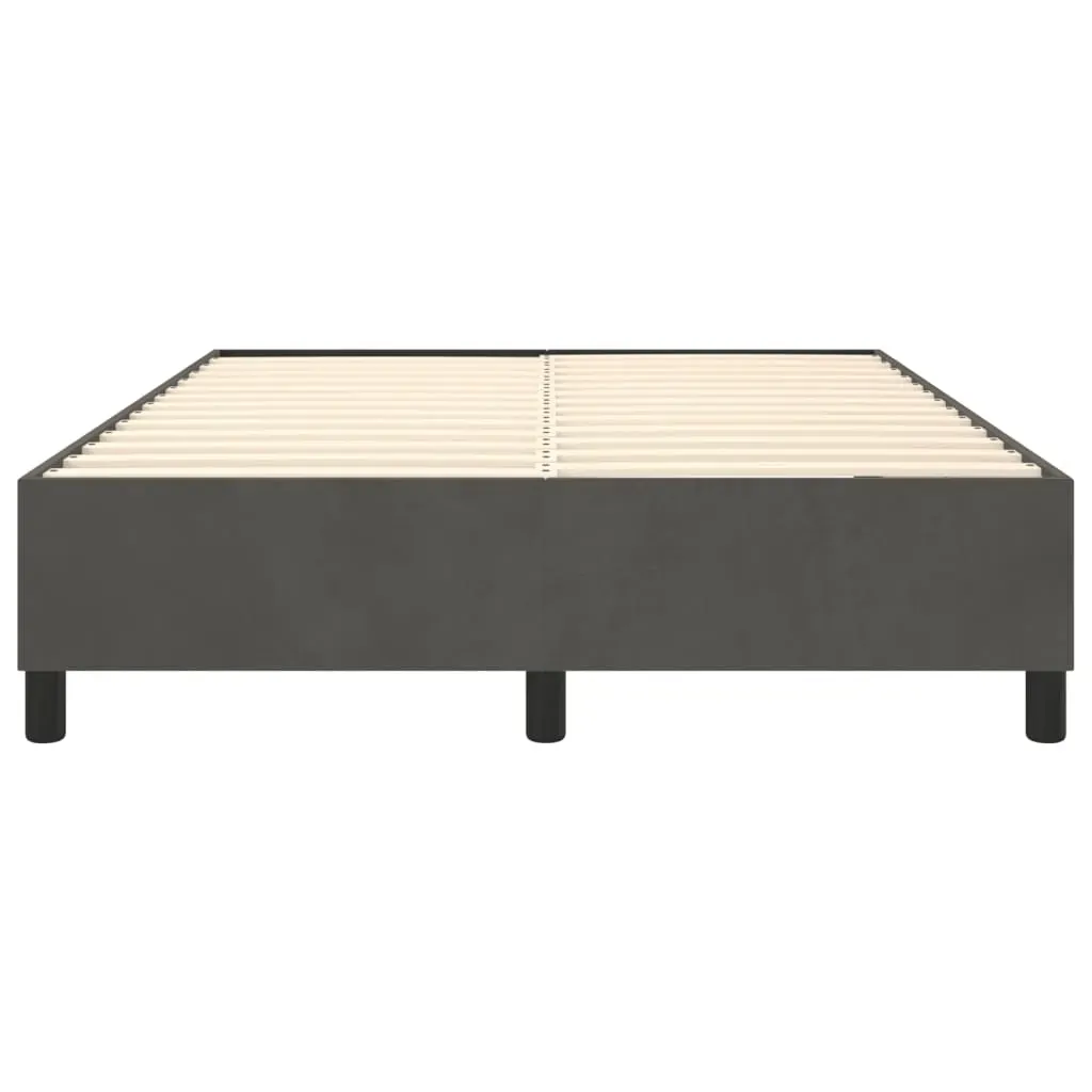 Box Spring Bed Frame Dark Grey Velvet Price