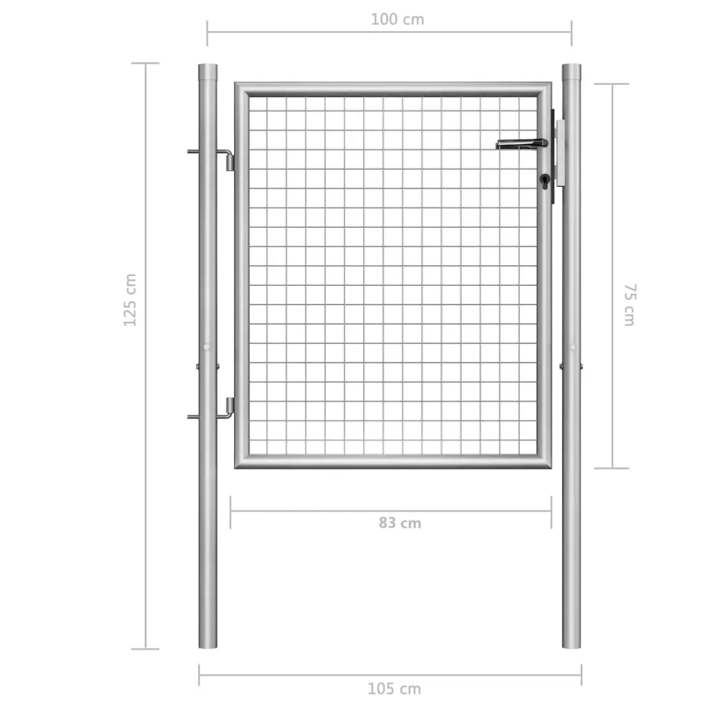Garden Gate Galvanised Steel Silver Price