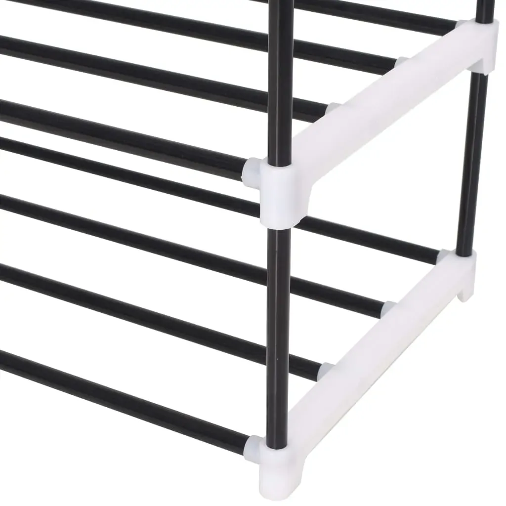 Shoe Rack with Metal and Plastic Black Price