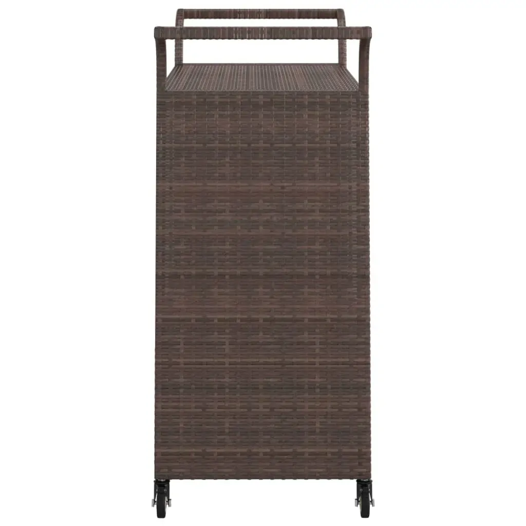 Bar Cart with Drawer 100x45x97 cm Poly Rattan Price