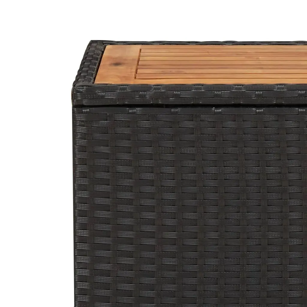 Tea Table with Wooden Top Poly Rattan Price