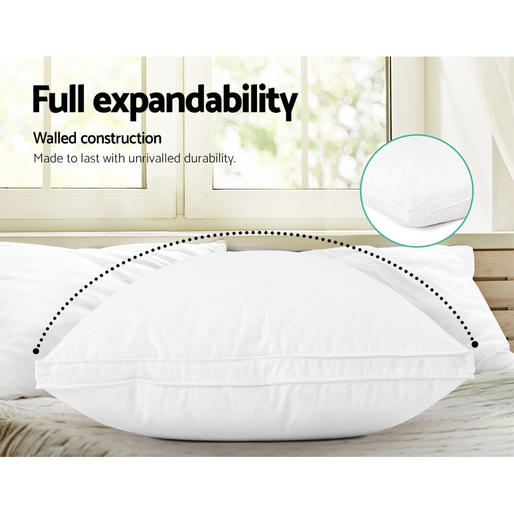Giselle Bedding Goose Feather Down Pillow Luxury Twin Pack Price