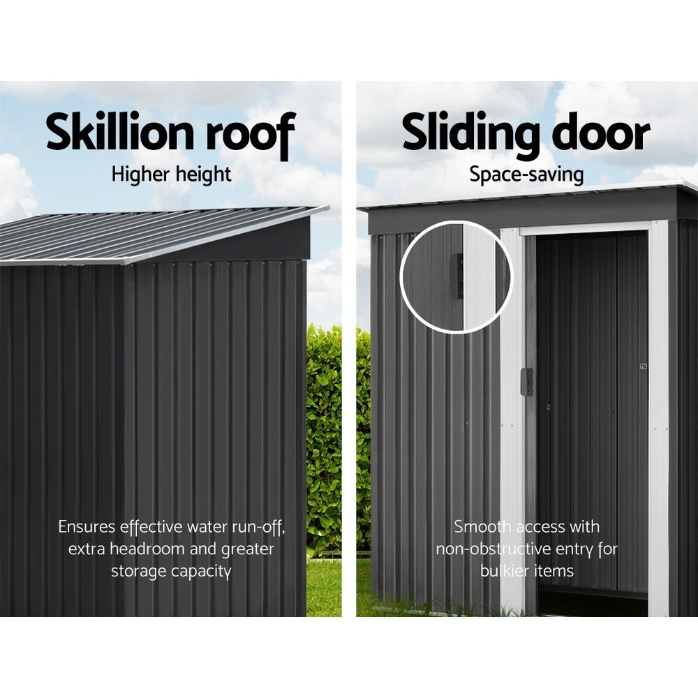 Giantz Garden Shed 1.62x0.86M Sheds Outdoor Storage Tool Workshop House Shelter Sliding Door Price