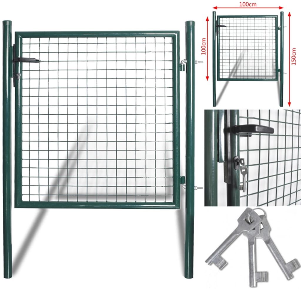 Single Door Fence Gate Powder-Coated Steel Price